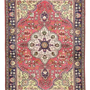Persisk teppe - Tabriz - 144 x 100 cm - lys rød