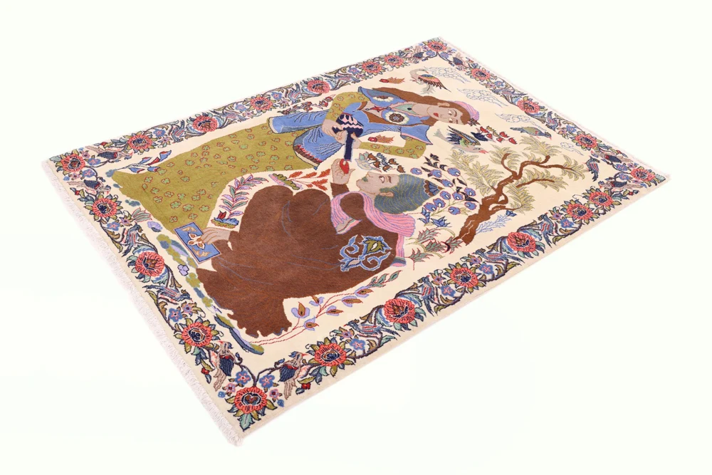 Persisk teppe - Tabriz - 150 x 100 cm - flerfarget