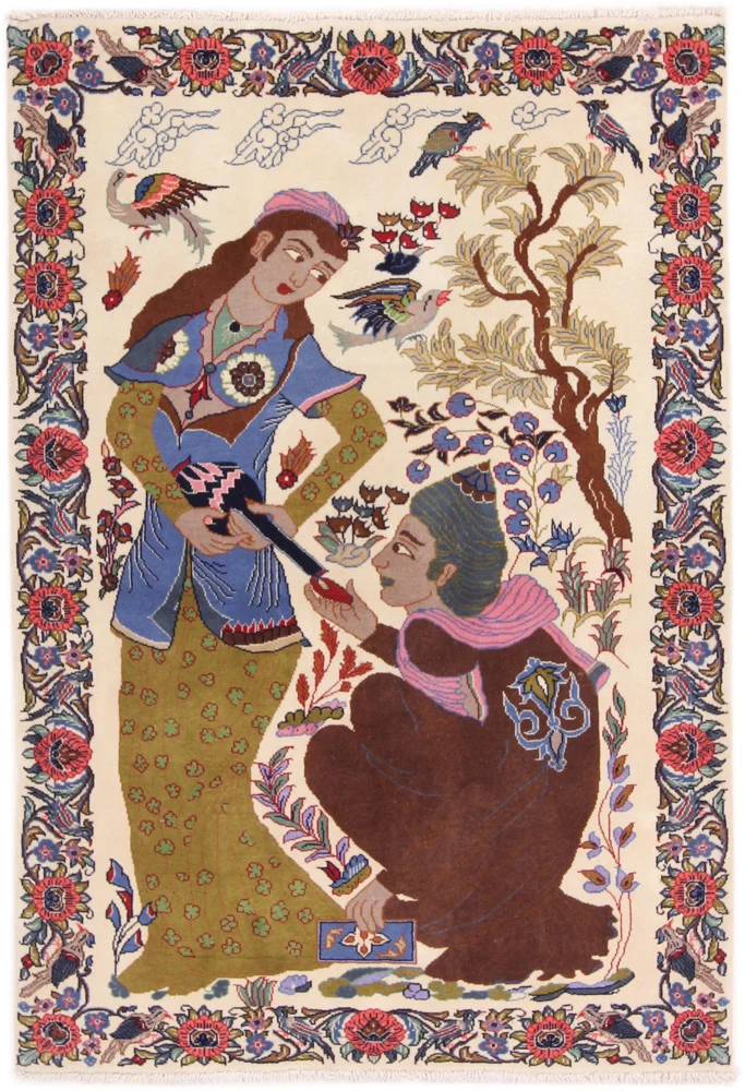 Persisk teppe - Tabriz - 150 x 100 cm - flerfarget