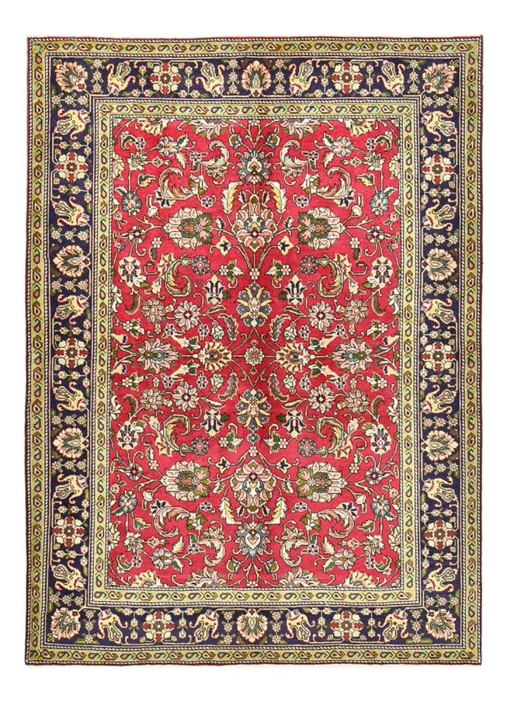 Persisk teppe - Tabriz - 198 x 142 cm - rød