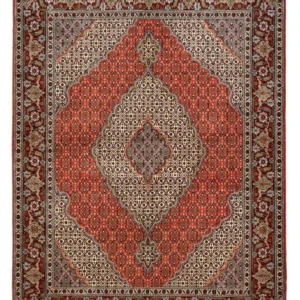 Persisk teppe - Tabriz - 200 x 150 cm - mørk rød