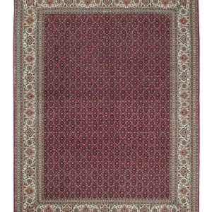 Persisk teppe - Tabriz - 202 x 151 cm - mørk rød