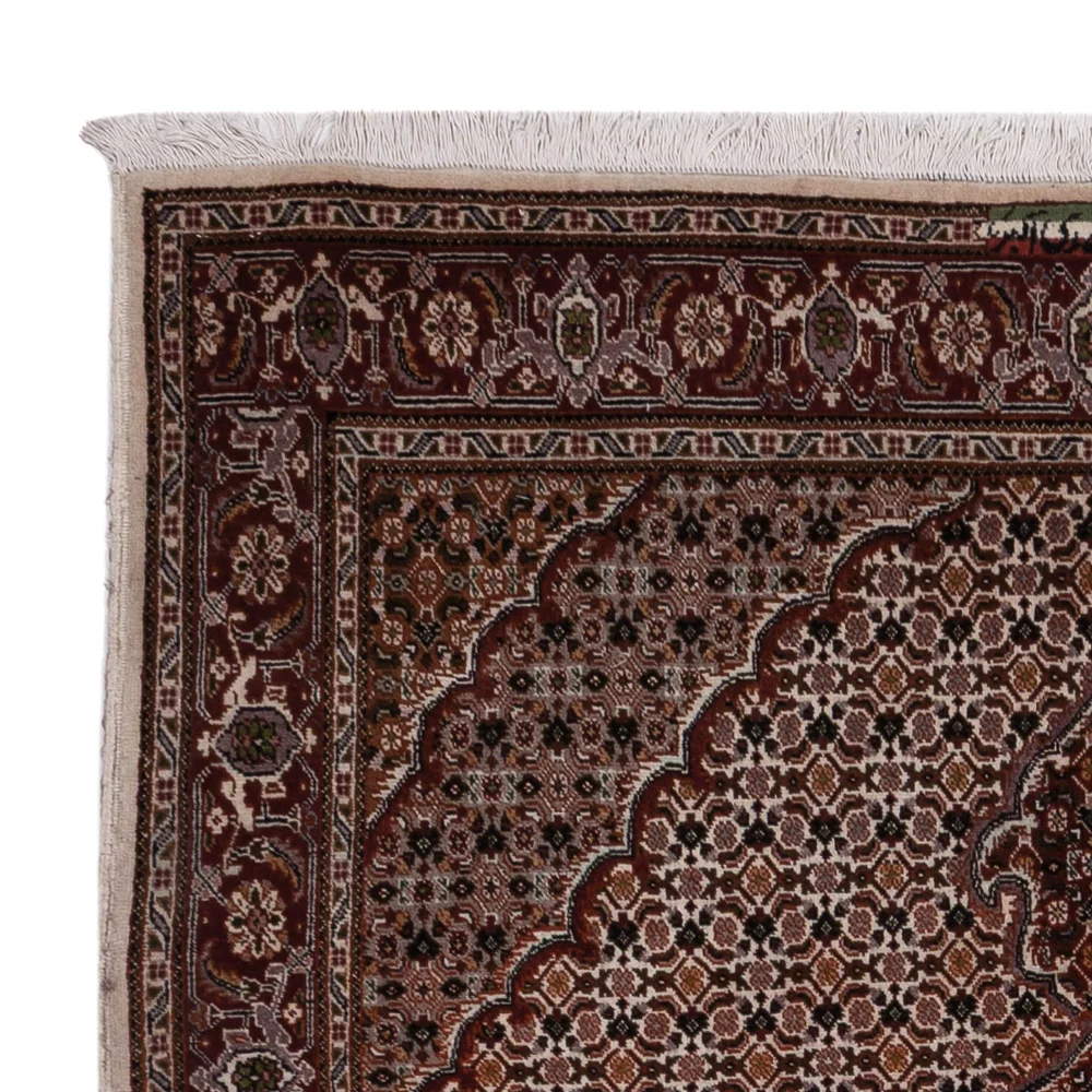 Persisk teppe - Tabriz - 203 x 155 cm - mørk beige