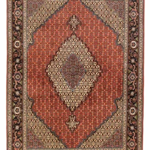 Persisk teppe - Tabriz - 208 x 146 cm - lys rød