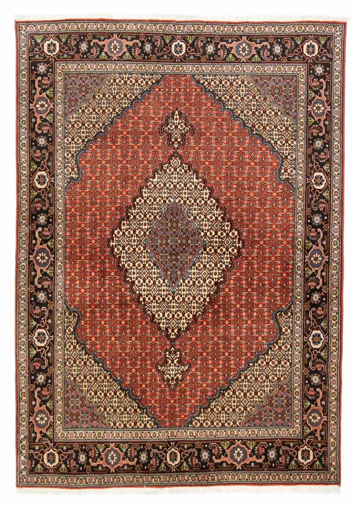 Persisk teppe - Tabriz - 208 x 146 cm - lys rød