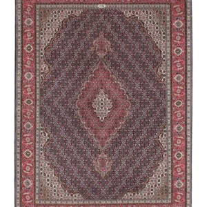 Persisk teppe - Tabriz - 208 x 146 cm - mørkeblå