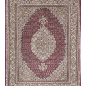 Persisk teppe - Tabriz - 209 x 153 cm - mørk rød