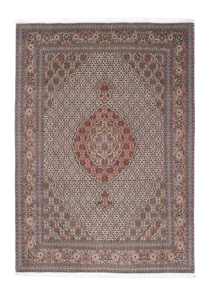 Persisk teppe - Tabriz - 212 x 153 cm - lysebrun