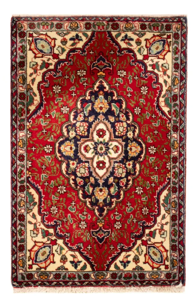 Persisk teppe - Tabriz - 86 x 56 cm - rød