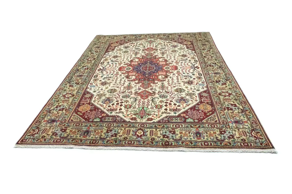 Persisk teppe - Tabriz - 293 x 202 cm - beige