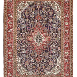 Persisk teppe - Tabriz - 295 x 200 cm - mørkeblå