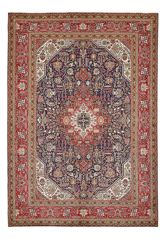 Persisk teppe - Tabriz - 295 x 200 cm - mørkeblå