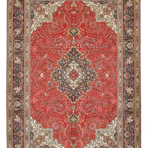Persisk teppe - Tabriz - 297 x 195 cm - rød