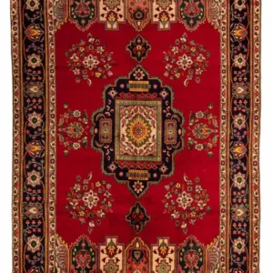 Persisk teppe - Tabriz - 297 x 197 cm - mørk rød