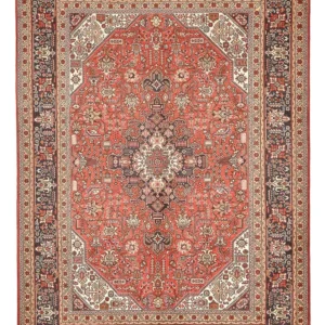 Persisk teppe - Tabriz - 297 x 202 cm - lys rød