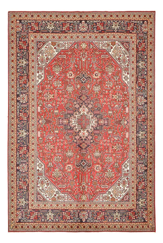 Persisk teppe - Tabriz - 300 x 200 cm - lys rød
