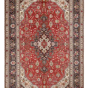 Persisk teppe - Tabriz - 303 x 198 cm - rød