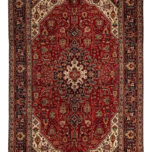 Persisk teppe - Tabriz - 305 x 195 cm - mørk rød