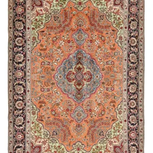 Persisk teppe - Tabriz - 307 x 198 cm - lys rød
