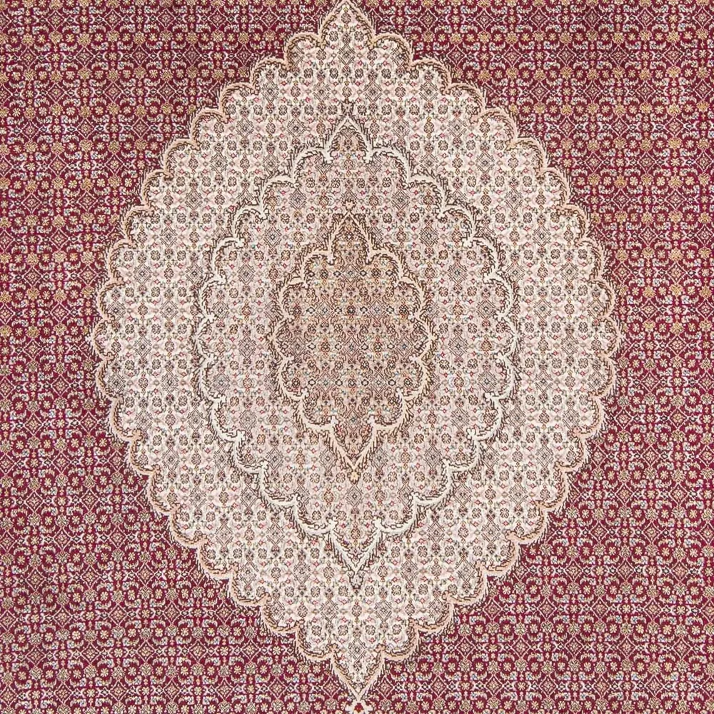 Persisk teppe - Tabriz - 308 x 200 cm - mørk rød