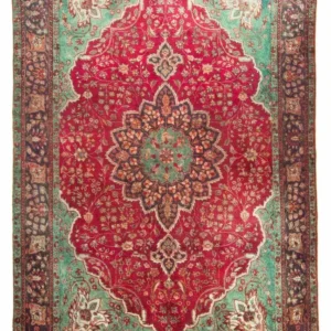 Persisk teppe - Tabriz - 308 x 226 cm - mørk rød