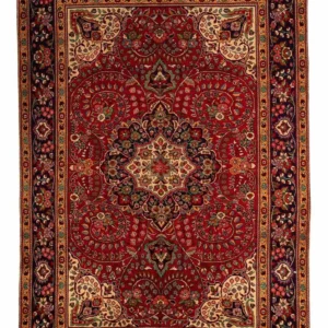 Persisk teppe - Tabriz - 314 x 203 cm - mørk rød