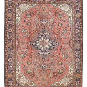 Persisk teppe - Tabriz - 335 x 247 cm - lys rød