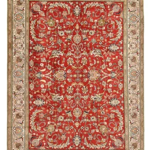 Persisk teppe - Tabriz - 340 x 239 cm - rød