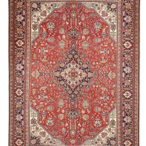 Persisk teppe - Tabriz - 340 x 245 cm - rød