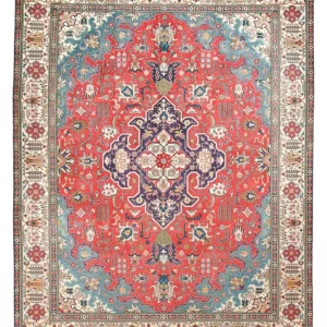 Persisk teppe - Tabriz - 343 x 255 cm - rød