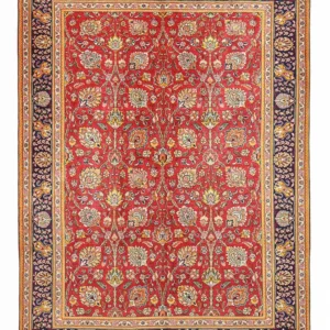 Persisk teppe - Tabriz - 345 x 256 cm - rød