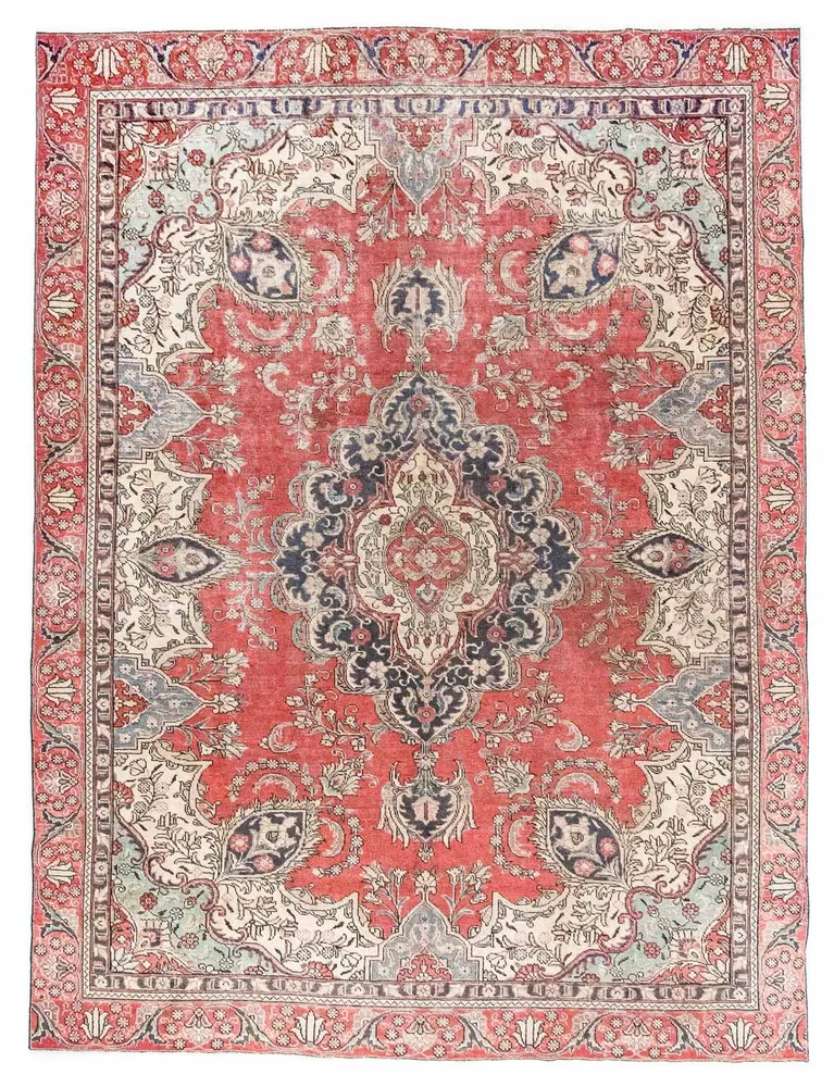 Persisk teppe - Tabriz - 345 x 266 cm - rød