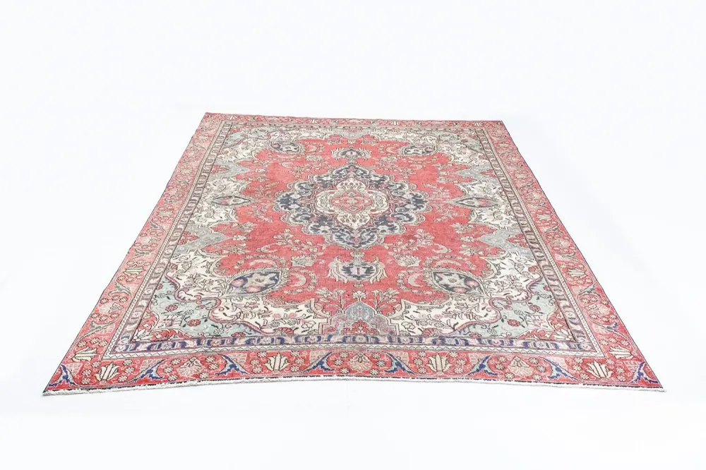 Persisk teppe - Tabriz - 345 x 266 cm - rød