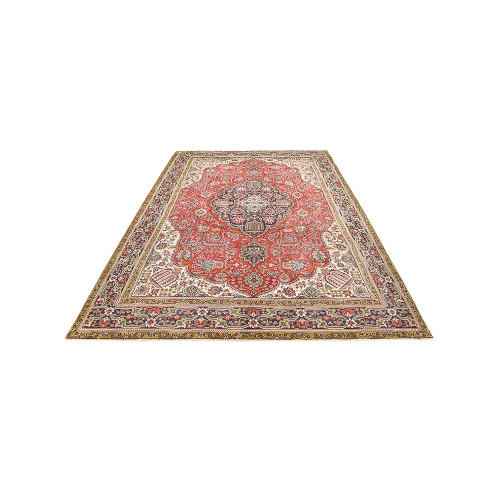 Persisk teppe - Tabriz - 347 x 242 cm - lys rød