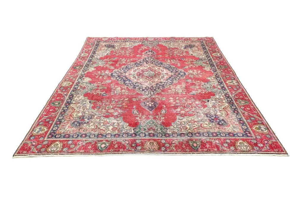 Persisk teppe - Tabriz - 357 x 272 cm - rød