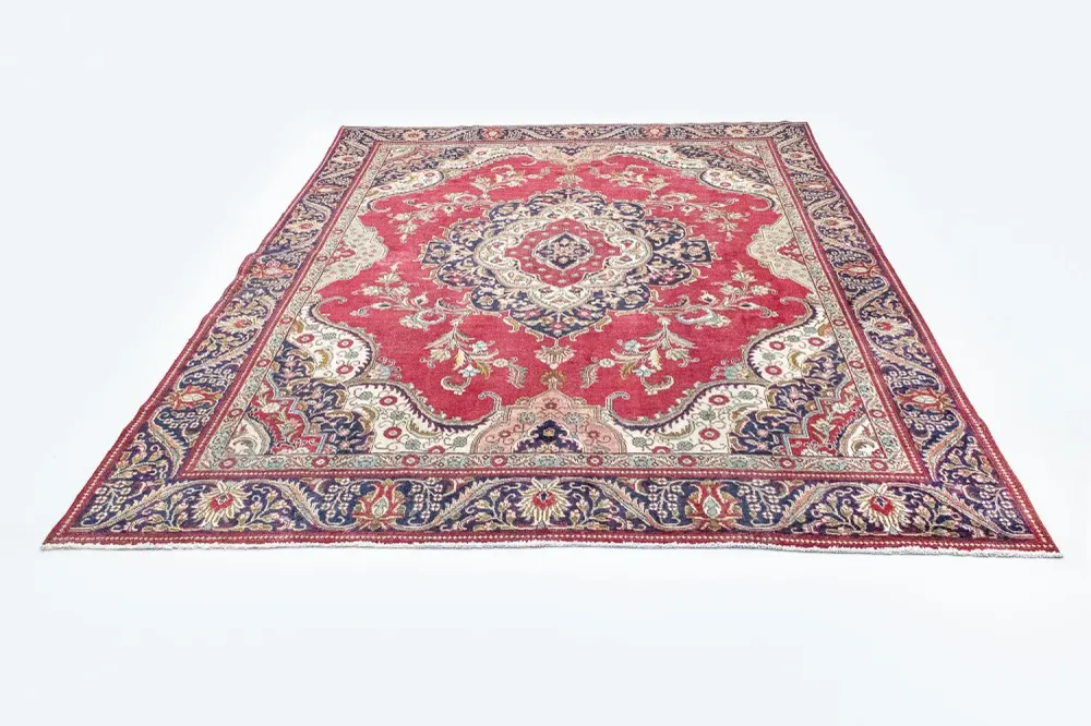 Persisk teppe - Tabriz - 367 x 277 cm - rød