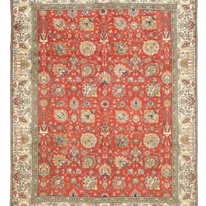 Persisk teppe - Tabriz - 373 x 284 cm - rød