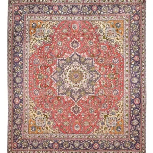Persisk teppe - Tabriz - 374 x 300 cm - rød