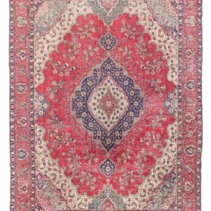 Persisk teppe - Tabriz - 377 x 281 cm - rød