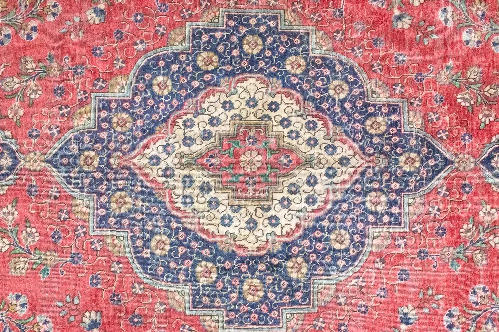 Persisk teppe - Tabriz - 377 x 281 cm - rød