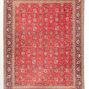 Persisk teppe - Tabriz - 390 x 295 cm - rød