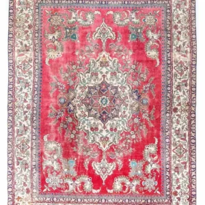 Persisk teppe - Tabriz - 393 x 285 cm - rød