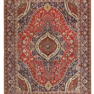 Persisk teppe - Tabriz - 393 x 295 cm - rød