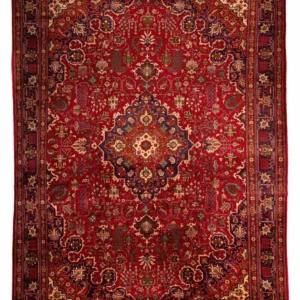 Persisk teppe - Tabriz - 400 x 288 cm - lys rød