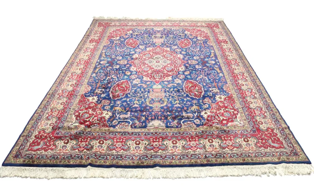 Persisk teppe - Tabriz - 457 x 344 cm - blå