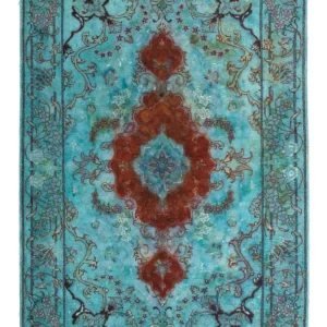 Persisk teppe - Tabriz - Royal - 124 x 77 cm - turkis
