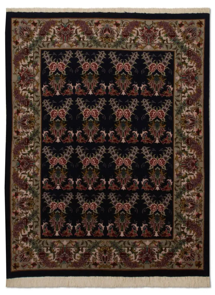 Persisk teppe - Tabriz - Royal - 137 x 103 cm - mørkeblå