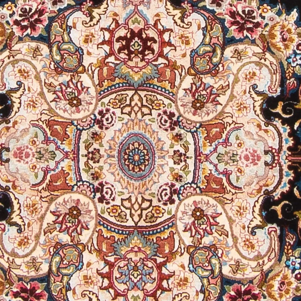 Persisk teppe - Tabriz - Royal - 200 x 150 cm - mørkeblå