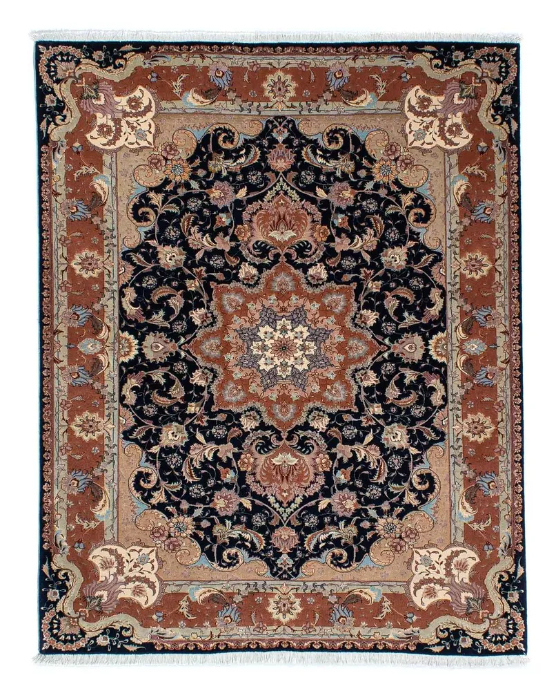Persisk teppe - Tabriz - Royal - 200 x 155 cm - mørkeblå