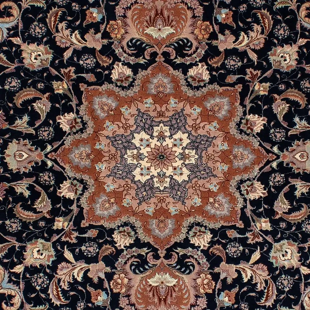 Persisk teppe - Tabriz - Royal - 200 x 155 cm - mørkeblå